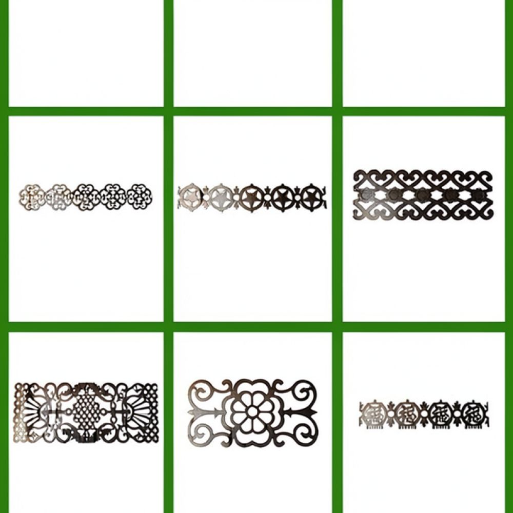Home Improvement Fence - Decoratief metalen hekwerkornament, gestempeld ijzeren poortdeel,