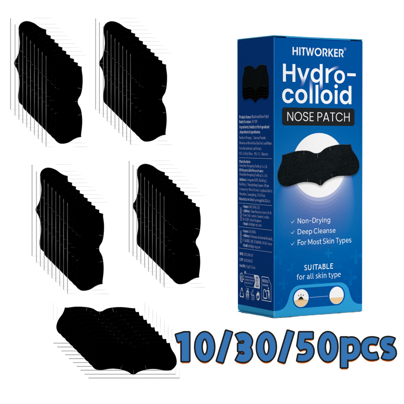 Led Strip Lights - 10/30/50-delige neusstrips voor poriënreiniging | Alcoholvrije