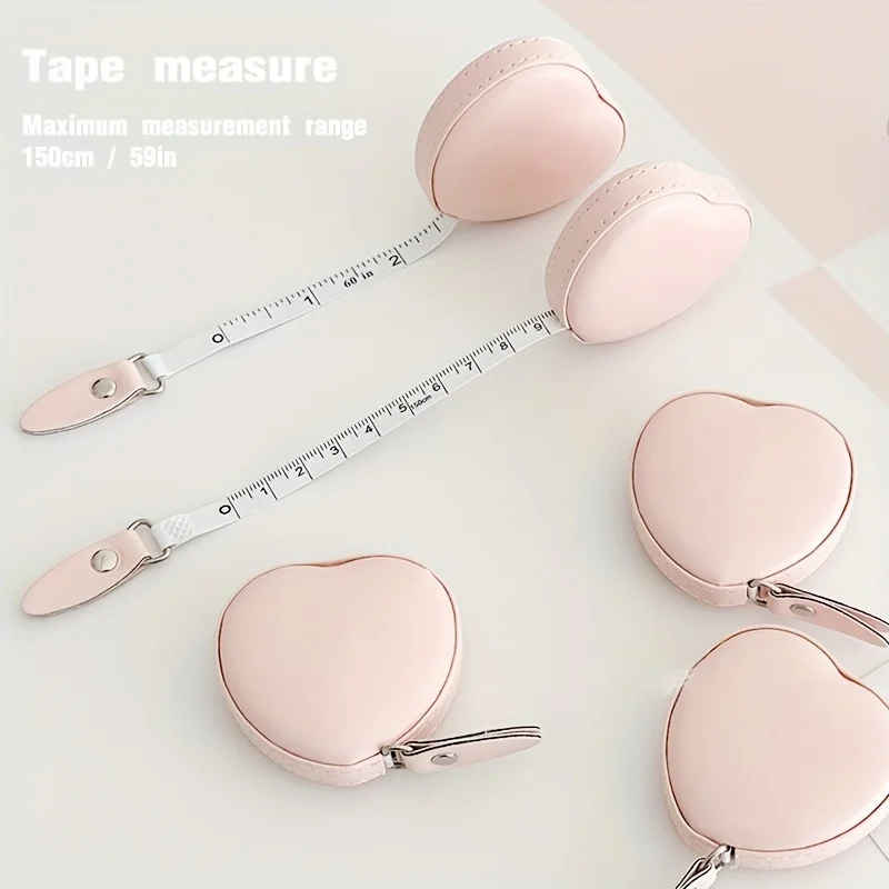 Tape Measure - 1 stuk multifunctioneel PU lederen roze