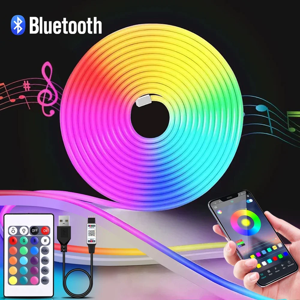 Led Strip Lights - 1-5m RGB LED Neon Strip Licht