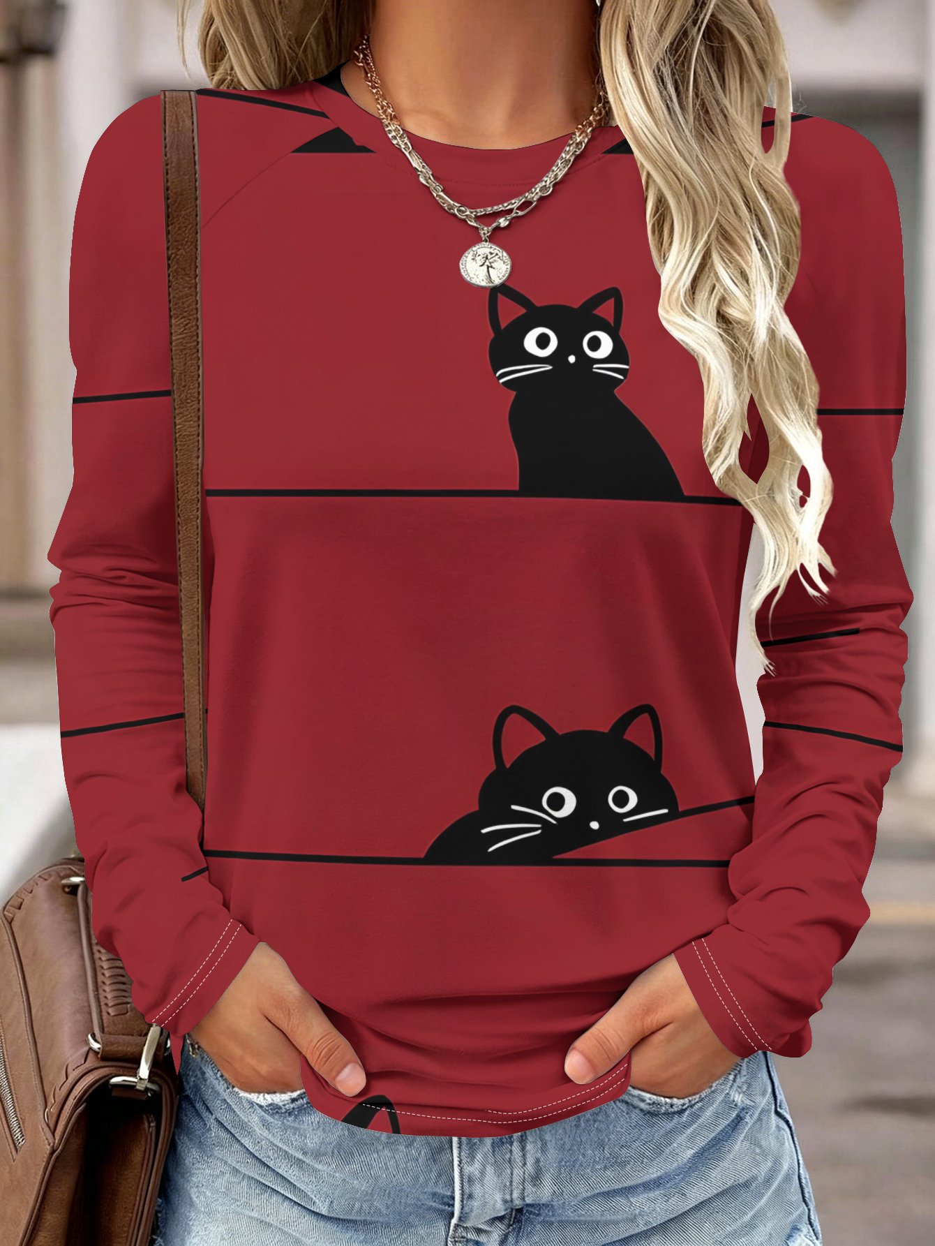 Damesblouse met lange mouwen,  - Wallpaper recensie en prijs