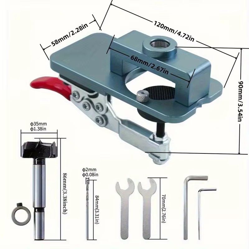 Nauwkeurige boorgeleiderklem v - Cabinet Hinges recensie en prijs